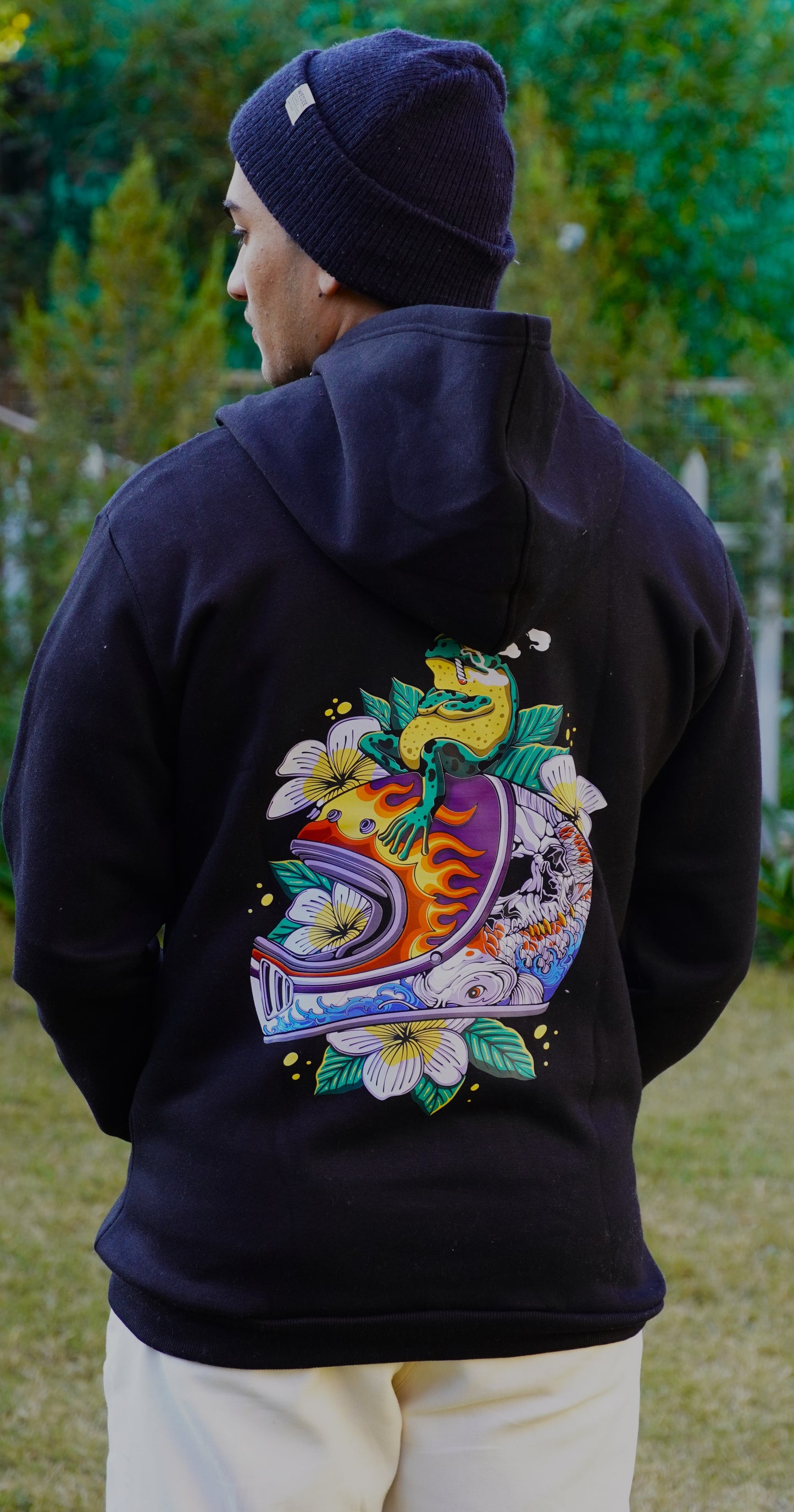 Retro Skull Helmet Unisex Hoodie